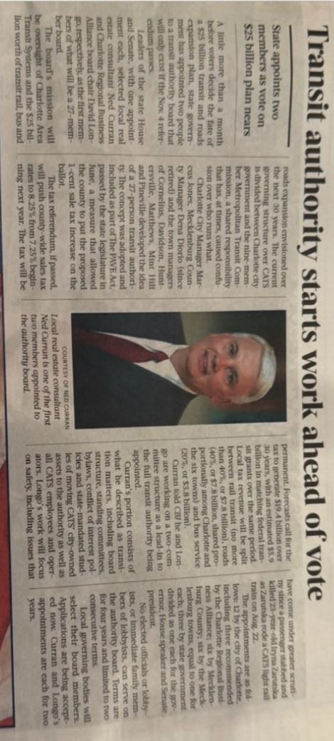 Article from the charlotte observer about tax